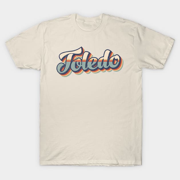 Toledo // Retro Vintage Style T-Shirt by Stacy Peters Art